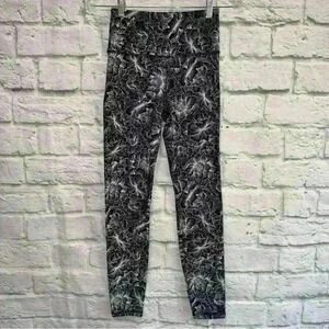 Marika Brand Balance Collection Black Floral Yoga Pants SMALL